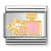 Nomination Composable Classic Link 030272/93 Perfume with Flower in 18K Gold & Enamel